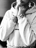 DOOF Leopard Trim Hoodie