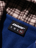 DOOF Navy x Plaid Hoodie