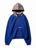 DOOF Navy x Plaid Hoodie